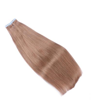 Tape In Hair Extensions #12 Light Brown 40cm - 100% Remy Real Hair 30 Bricks 4cm Wide Adhesive Tape | Tresse by Novon Hair Extensions - Buy Online on GoSupps.com