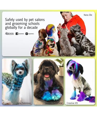 Opawz Permanent Pet Hair Color - Safe Dye for Dogs & Horses Lasts 20+ Washes Bright Innocent Blue - Buy Online on GoSupps.com