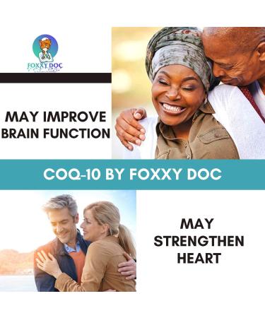 Foxxy Doc CoQ10 200mg - 200 Caps - Non-GMO Supplement for Brain, Heart, Muscle & Cells - Best Price - 6.5 Month Supply - Buy Online on GoSupps.com