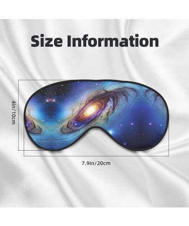 Buy Blue Galaxy Print Double-Sided Eye Mask | Soft Light Blocking Sleep Aid for Better Rest - Buy Online on GoSupps.com