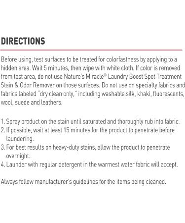 Nature s Miracle Laundry Boost - 32 Oz. Spot Treatment & Odor Remover | Pre-Wash Stain Removal | International Shipping Available - Buy Online on GoSupps.com