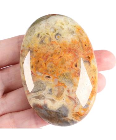 Xiannvxi 2.4 "Great crystals crazy lace agate worries natural gemstones crystal stone polished oval palm pocket stone massage reiki healing stone 1pc - Buy Online on GoSupps.com