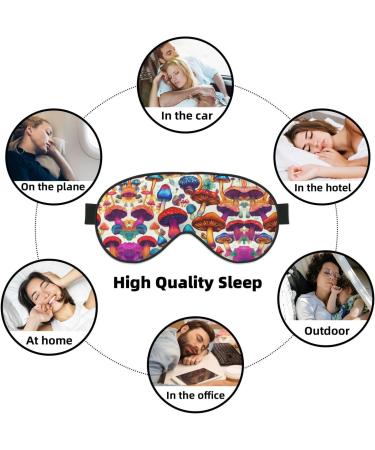 SSIMOO Wild Mushroom Print Eye Mask | Ultra-Soft Light-Blocking | Comfort & Restful Sleep - International Shipping - Buy Online on GoSupps.com