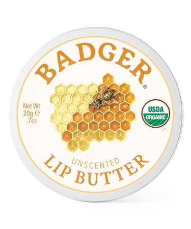 Badger - Unscented Lip Butter  Moisturizing Organic Coconut Oil  Beeswax  Sunflower & Olive Oil - Buy Online on GoSupps.com