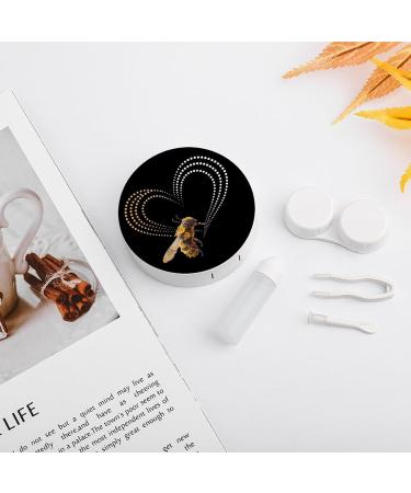 Shop BEE Heart Contact Lens Case with Mirror - Portable & Cute Eye Contact Lens Box Travel Kit - Buy Online on GoSupps.com