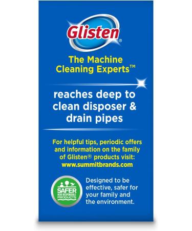 Glisten DP20B Disposer Care Foaming Garbage Disposer Cleaner - 20 Pack - Lemon Scented 24.5 oz - Powerful Disposal Cleanser - Buy Online on GoSupps.com