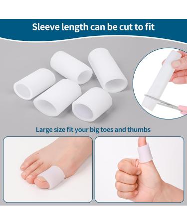 Gel Big Toe Sleeves 4 Pack - Cushion Pads for Pain Relief from Corns Blisters Calluses & Hammer Toes - Buy Online on GoSupps.com
