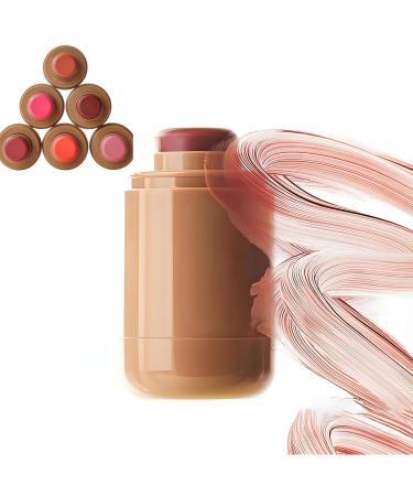 Pocket Blush Stick 3-In-1 Buildable Natural Matte Blush Stick For Cheeks Matte Finish Moisturizing Tinted Blush Stick (tosated teddy Large) Tosated Teddy 40 g (Pack of 1)