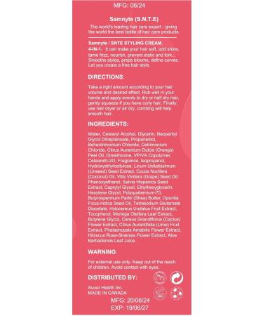 4-in-1 Styling Cream for Flyaways | Non-Greasy Hair Smoothing & Shine | No White Flakes Curl Cream | 5 Oz Hair Tamer - International Shipping Available - Buy Online on GoSupps.com