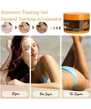 Tanning Accelerator Cream Tanning Gel Natural Tanning Accelerator Cream Gel Effective in Sun-Beds & Outdoor Sun Achieve a Natural Tan with Natural Ingredients (B) - Buy Online on GoSupps.com