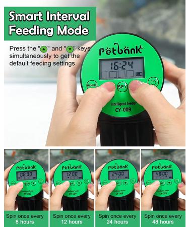 Petbank Rechargeable Automatic Fish Feeder with USB Charger - CY-009 Fish Food Dispenser for Aquarium - Buy Online on GoSupps.com
