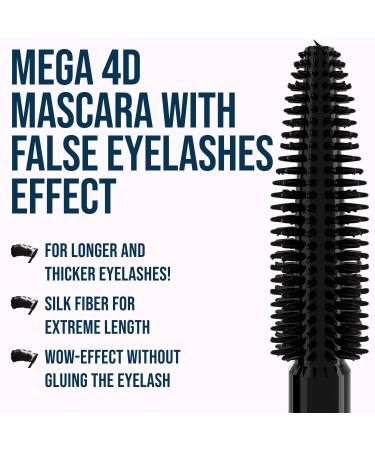 LABX NEW YORK Advanced 4D Eyelash Mascara - False Lash Effect Lengthening & Volumizing Waterproof Mascara - Carbon Black 8 mL - Buy Online on GoSupps.com