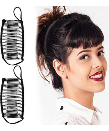 2 PCS Banana Hair Clips Large Size Stretch Banana Clip 30 Teeth Vintage Clincher Combs Non Slip Banana Clip Black Banana Hair Grips Elastic Banana Hairpin for Women Natural Thick Hair Curly Hair - Buy Online on GoSupps.com