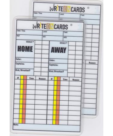 Soccer Write-on Referee Cards, Game Record Plus (set of 2 cards)