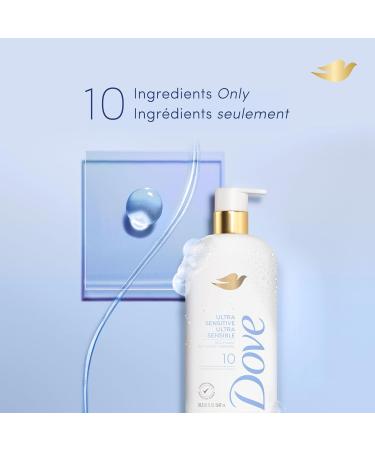 Dove Fragrance Free Body Wash Gentle all-over body cleanser Ultra Sensitive 10 essential ingredients 547mL - Buy Online on GoSupps.com