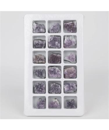 Natural Crystal Rough Natural Crystal Rough 18pcs/Set Natural Amethyst Cluster Stones Crystals Quartz Cluster Raw Minerals Home Decor Home Decoration 1box - Buy Online on GoSupps.com