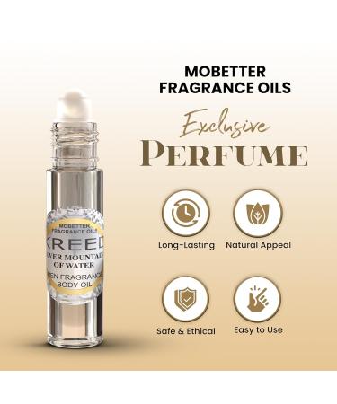 MOBETTER FRAGRANCE OILS' Kreed Silver Mountains of Water Men Fragrance Body Oil 1/3 oz roll on Glass Bottle - Buy Online on GoSupps.com