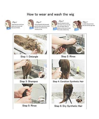 BGHJUE Dark Roots Long Wavy Synthetic Wig with Bangs - Realistic Braided Hair Accessories for Women - Buy Online on GoSupps.com