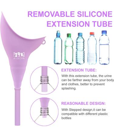 Female Portable Urinal for Women Women to Pee Standing Up Reusable Female Urinal Silicone Portable Womens Urinal for Camping Outdoor Travel Post Surgery Aid Pack of 2 Dark Blue+violet - Buy Online on GoSupps.com