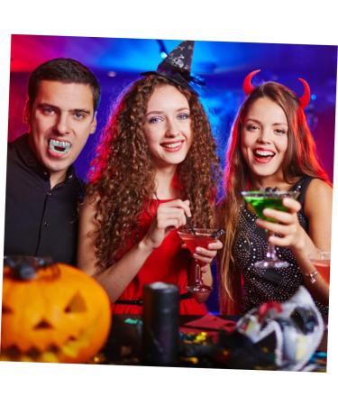 Abaodam Teeth 2pcs Werewolf Halloween Decor Party Props Accessories Men and Women European and American Teeth Grills - Buy Online on GoSupps.com