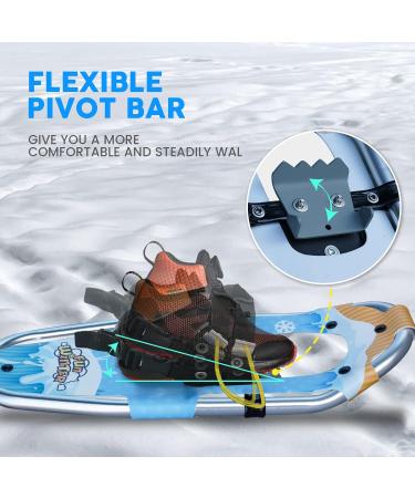 Tuxedo Sailor Lightweight Snowshoes for Women Men & Kids - Aluminum with Trekking Poles & Bag | Best International Shipping - Buy Online on GoSupps.com