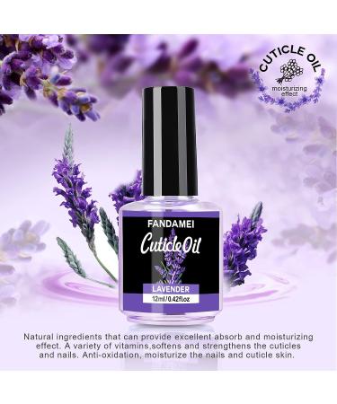Fandamei Cuticle Oil 2PCS - Moisturizing Nail Care with Lavender - Nourishes, Soothes, and Strengthens Dry Cracked Cuticles - 0.42 oz - Buy Online on GoSupps.com