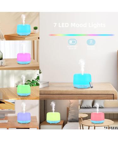 Diffofe 300ml Essential Oil Diffuser with Remote Control - Cool Mist Air Humidifier, 7 LED Colors, 4 Timer Settings - Bedroom Home Aromatherapy (Blue) - Buy Online on GoSupps.com