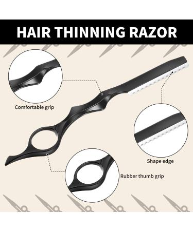 11-Piece Hair Styling Razor & Thinning Comb Set with Stainless Steel Razors - Ideal for Salon & Home Use - Black - Buy Online on GoSupps.com