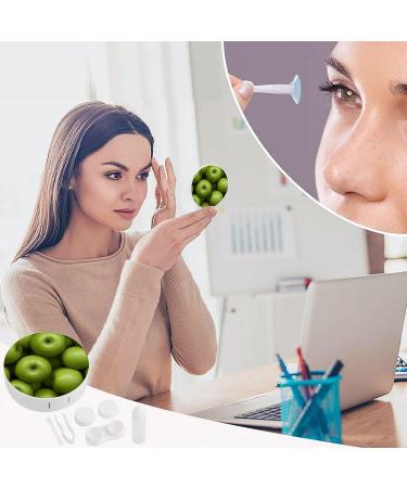 Buy Green Apples Water Drop Contact Lens Case with Mirror - Cute & Portable Travel Kit for Eye Care - Buy Online on GoSupps.com