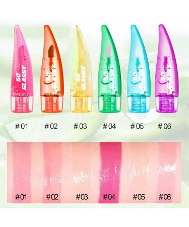 Aloe Vera Lip Balm Gift Set - 6 Pack Color Changing Lipstick & Moisturizing Lip Oil Kit for Girls | Long Lasting Hydration - Buy Online on GoSupps.com