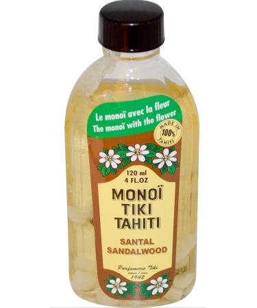 Sandalwood Coconut Oil Pack of 2 - Scented with Tiare Flowers | 100% Made in Tahiti 4 fl. oz - International Shipping Available - Buy Online on GoSupps.com
