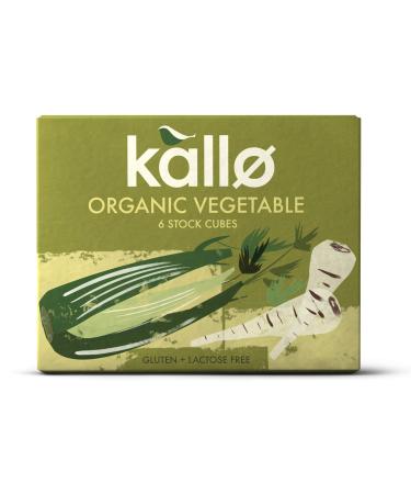 Kallo Organic Vegetable Stock Cubes Vegetable 6 Count (Pack of 1)