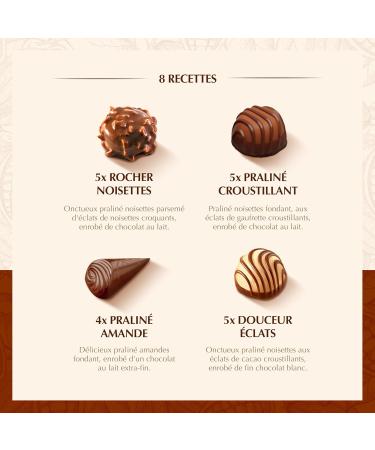 Lindt - Bo te CONNAISSEURS Pralin s - Assortiment de Chocolats au Lait et Noirs Pralin s - Id al pour No l 409g Pralin s (Moyen) 409g - Buy Online on GoSupps.com