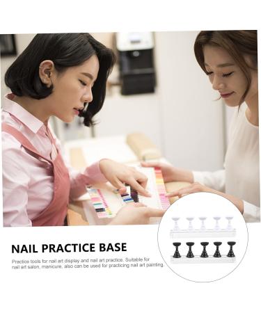 FRCOLOR Nail Art Holder Base Sets holder Art Practice Stands Art Holder Practice Stands Practice Holder crystal display stand Manicure Stand Acrylic Metal with Nail Art Stand 2.4X1.4X1.4CM Assorted Color 1 - Buy Online on GoSupps.com