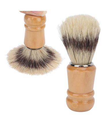 Travel Shaving Brush - Badger Hair Wooden Handle | Skin-Friendly Beard Care Tool for Men - Buy Online on GoSupps.com