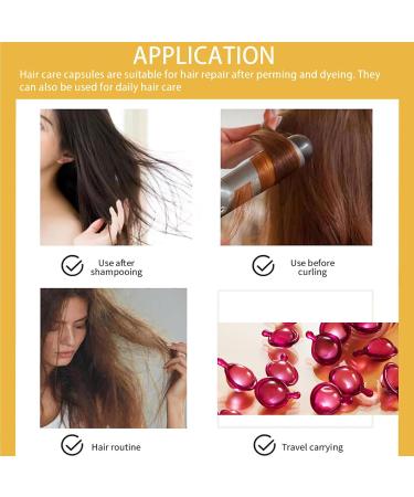Capsules for Hair Care Hair Vitamin Serum Capsule Hair Care Moisturizing Anti Frizz Hair Treatment Serum Deep Care Repair Damaged Hair Hair Serum for Dry Damaged Hair for All Hair Types 30PC - Buy Online on GoSupps.com