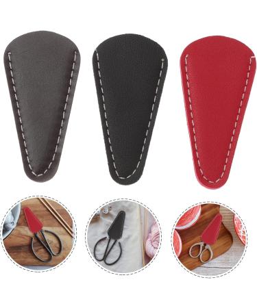 High-Quality Shear Pocket Scissors Set - 3 Pieces with Protective Leather Sheath & Blade Caps for Embroidery | Safe & Durable Design - Buy Online on GoSupps.com