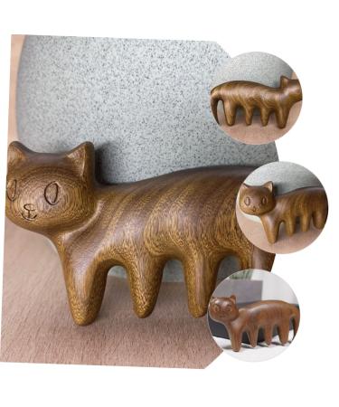 Beavorty Kitten Massage Comb | Wooden Hair Styling & Scalp Massager | Antistatic Travel-Friendly Sandalwood Comb - Buy Online on GoSupps.com