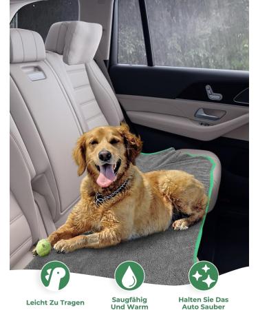 Quick Drying Dog Bathrobe | Adjustable Microfiber Towel for Large & Medium Dogs - Bibykivn Gray Green S - Buy Online on GoSupps.com