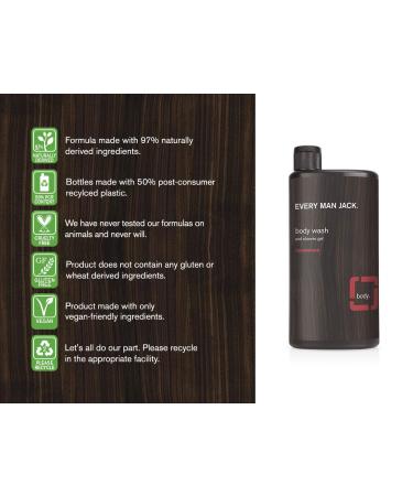 Every Man Jack Men's Body Wash - Cedarwood | 16.9oz Twin Pack | Parabens-free, Phthalate-free, Dye-free | Cruelty Free | Pack of 2 - Buy Online on GoSupps.com