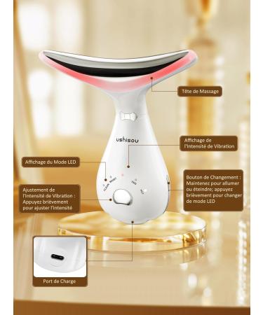 Anti-Wrinkle Facial Massager: Electric Double Chin Facial Massager 4 LED Colors EMS Thermal 45 C 3 Mode Lifting Massage  - Buy Online on GoSupps.com