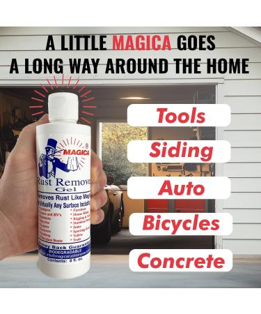 Magica Rust Remover Spray 8oz Non-Toxic Professional-Grade Multi-Surface Solution for Quick Rust Removal - Buy Online on GoSupps.com