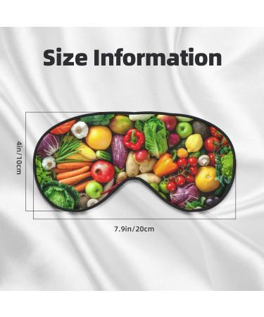Fresh Fruits & Vegetables Print Unisex Sleep Mask | Double-Sided Eye Mask for Sound Sleep & Skin Care - Shop Internationally - Buy Online on GoSupps.com