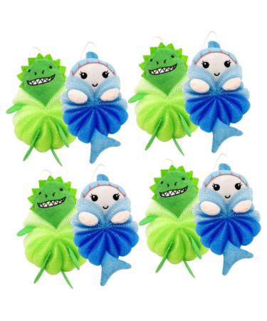 Didiseaon 8 Pcs Children's Bath Ball Shower Mesh Ball Kids Shower Loofahs Bath Mesh Pouf Children Shower Scrubbers Bath Sponge Bath Supplies Bathing Sponge Body Polyethylene Newborn Mermaid