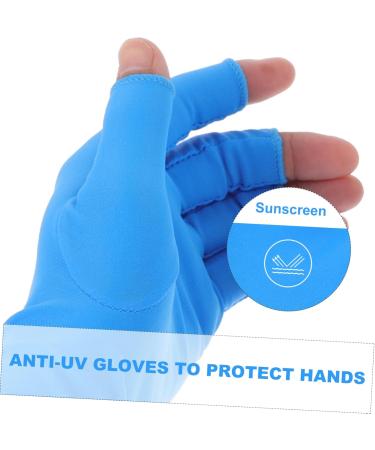 Gogogmee 1 Pair Nail Gloves Nail Art Tools UV Shield Gloves Sunscreen Gloves Fingerless Mitts Anti-uv Gloves Nail Fingerless Manicure Gloves Fingerless Gloves - Buy Online on GoSupps.com