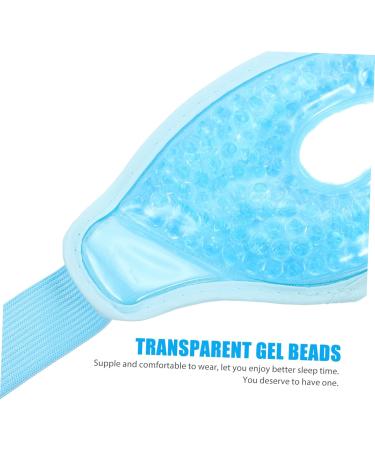PLAFOPE Cool Gel Eye Mask Reusable Ice Compress For Eye Care Reduces Fatigue Swelling For Students Office Workers Comfortable Fit With Elastic Band 285x9x17cm Sky Blue - Buy Online on GoSupps.com