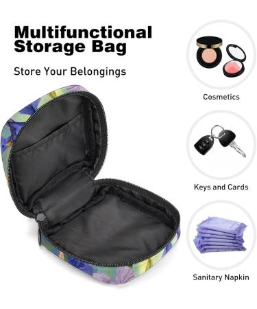 Large Capacity Storage Bags for Women's Bandages & Menstrual Cups | Travel Organizer | Violet Watercolor Design - Perfect for Makeup & Essentials - Buy Online on GoSupps.com