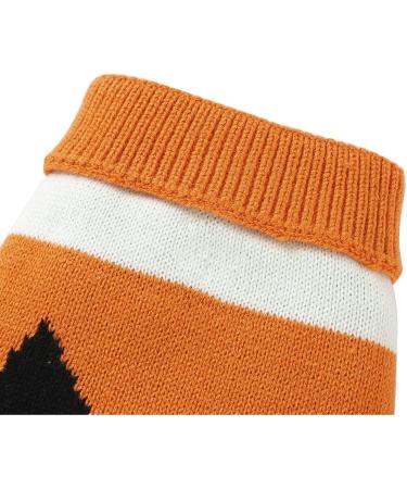 Round Neck Dog Sweater for Small Dogs | Cute & Warm Soft Pet Clothes - Orange S (82W928) - Buy Online on GoSupps.com