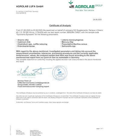 DG Supplements Gymnema Sylvestre 20000mg 501 Extract 400mg 75 Gymnemic Acid 90 Vegan Capsules High Strength Healthy Blood Sugar Levels Independently Tested GMP Certified - Buy Online on GoSupps.com