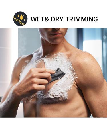 Buy Waterproof Pubic Hair Trimmer for Men - Manscape Groin & Body Shaver with Ceramic Blades LED Display & USB Rechargeable Dock - Buy Online on GoSupps.com